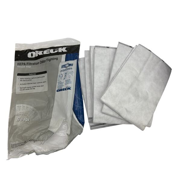 Oreck HEPA Filtration Odor Fighting Vacuum Bags Type CC CCPK80H Lot of 7 - Picture 1 of 3